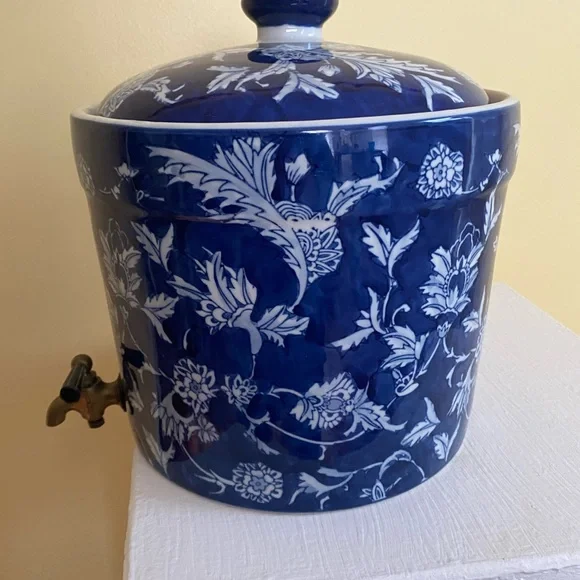 NANTUCKET Chinoiserie Floral Ceramic Beverage Dispenser, Excellent Condition - Picture 2 of 6